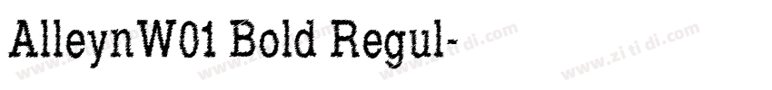 AlleynW01 Bold Regul字体转换